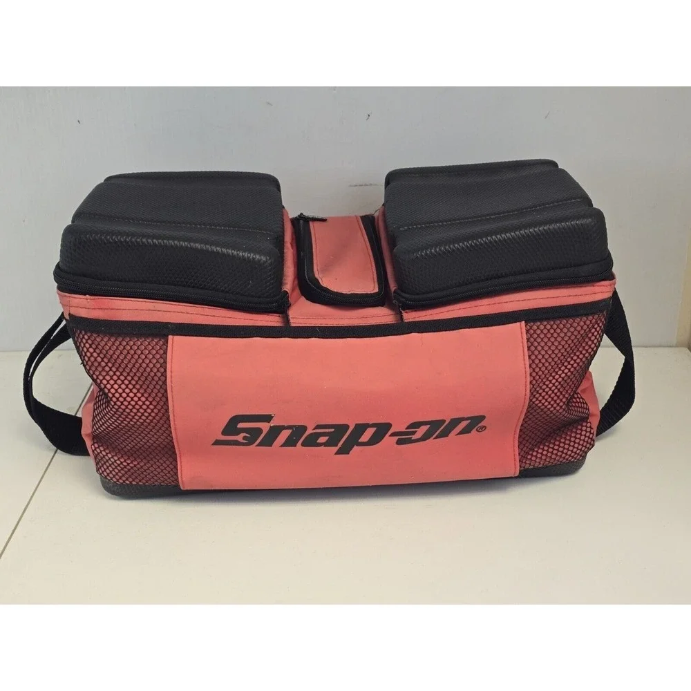 Snap on Goods Cold Storage Bag Cooler Box Red Koozie Norwood Rare HTF